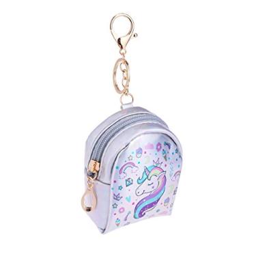 Imagem de Tendycoco porta-moedas, bolsa de armazenamento portátil iridescência de unicórnio, mini carteira, bolso com zíper, bolsa (cavalo castanho)