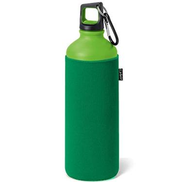 Imagem de Squeeze Alumínio 800 ml Sport com Luva Térmica TopGet Verde