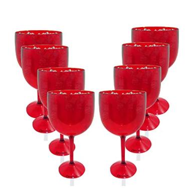 Imagem de Kit 8 Taças Gin Vermelho Acrílico