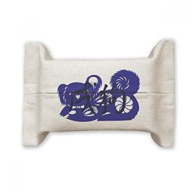 Imagem de Ano Novo de Cachorro Animal Chinês Zodíaco Suporte de capa de papel de tecido de algodão saco de linho