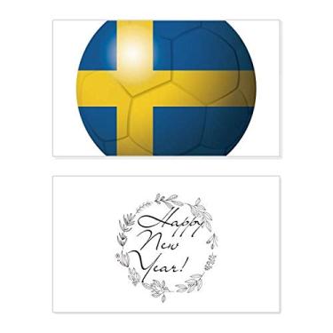 Imagem de Bandeira nacional da Suécia futebol futebol ano ano novo festival cartão felicitações Bless mensagem presente