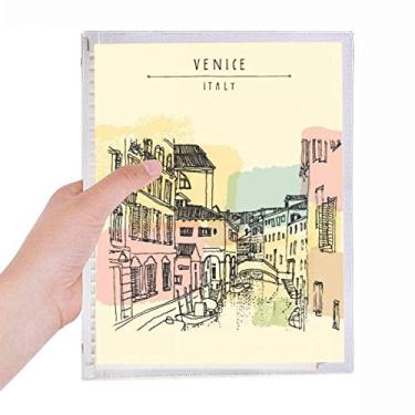 Imagem de Caderno com estampa de marco da alfândega da Itália Veneza, diário recarregável