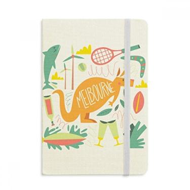 Imagem de Caderno de surf estilo canguru Melbourne Austrália com capa dura em tecido oficial