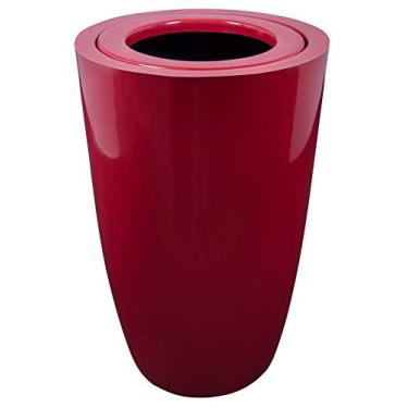 Imagem de Lixeira Fibra Vidro com Tampa Fibra Astra Vermelho 50 L