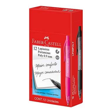 Imagem de Lapiseira, Faber-Castell LP09POLY, Multicor, 0.9 mm, Pacote de 12