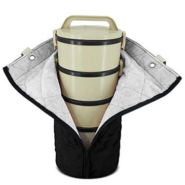 Imagem de Bolsa Sacola Porta 5 Marmita Marmitex Termica