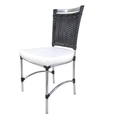 Imagem de Cadeira de Jantar jk em Alumínio Para Cozinha, Área De Piscina, Edícula, Área Gourmet, Varanda - Preto