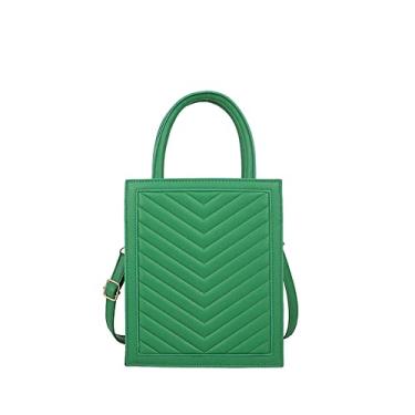 Imagem de Bolsas cruzadas de couro vegano com alça superior para mulheres elegantes e elegantes bolsas de ombro e bolsa tote, Verde
