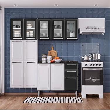 Imagem de Cozinha Itatiaia Luce Compacta 4 Pecas 5 Vidros Branco/Preto/Branco