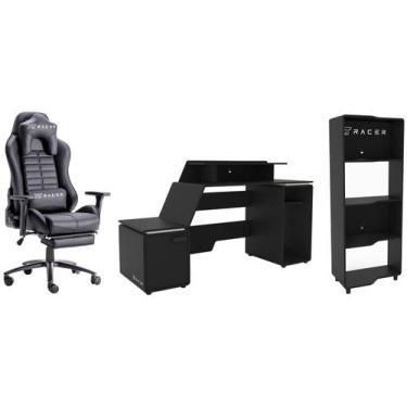 Imagem de Cadeira Gamer Xt Racer Reclinável Giratória + Mesa - Gamer Space Two +