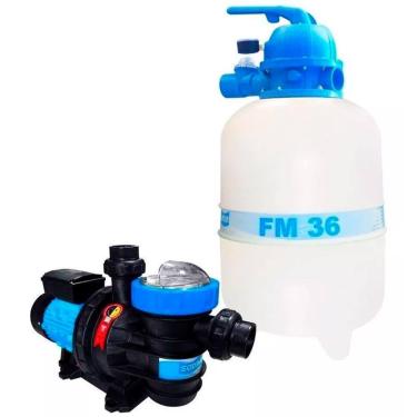 Imagem de Filtro para Piscina 1/3cv FM-36 FILTER com Bomba 1/3CV BMC-33 SODRAMAR até 40.000 Litros