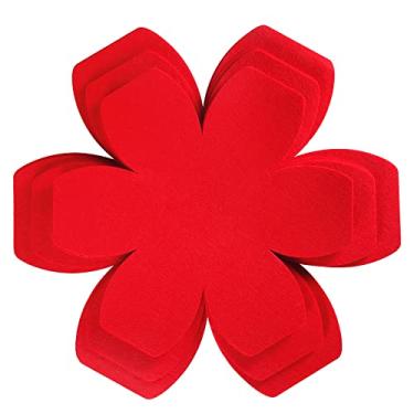 Imagem de BYKITCHEN Protetores de panela, conjunto de 12 e 3 tamanhos diferentes, separadores de panelas de feltro maiores e mais grossos, divisórias de panela vermelhas para empilhar e proteger suas panelas