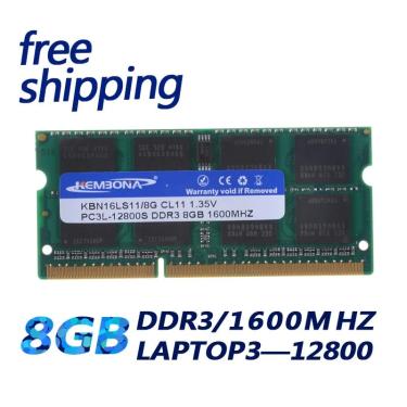 Imagem de KEMBONA-Módulo de Memória So-DIMM  204 Pinos  1600 MHz  DDR3L  DDR3  8GB  PC3L-12800S  1.35V