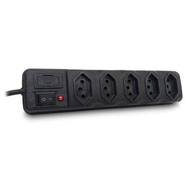 Imagem de Filtro de Linha GV BRASIL, 5 Tomadas, Bivolt, Preto - FTD.21301