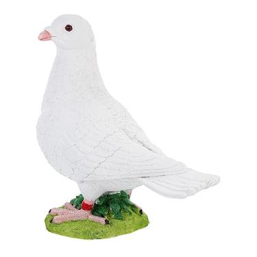 Imagem de SUPVOX enfeites de pombo decoracao mascote de resina escultura de jardim de pássaro de casamento animal bichodário pássaros decorações pomba da paz estátua trabalhos manuais