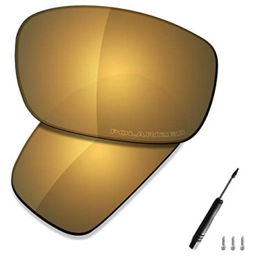 Imagem de SAUCER Lentes de substituição premium e chave de fenda para óculos de sol Oakley X Squared OO6011 High Defense - Bronze Dourado polarizado
