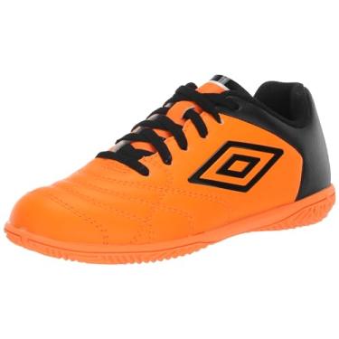 Imagem de Umbro Tênis de futebol unissex infantil Classico Xi Ic Jr, Laranja/preto/branco, 5 Little Kid