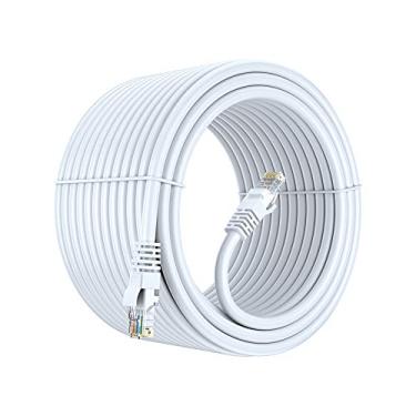 Imagem de Cabo Ethernet Maximm Cat 6, Cabos Cat6 – Cabo de Internet Snagless Cabo de rede de computador de cobre puro listado UL, 24 AWG – Inclui abraçadeiras de cabo., Branco, 150 Feet