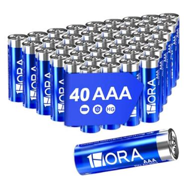 Imagem de Pilhas Alcalinas AAA 1.5V 1Hora Pacote com 40 Unidades