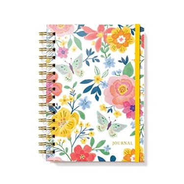 Imagem de Designer Greetings, Designer Papers Diário de capa flexível com elástico, floral - 320 páginas (15 x 21 cm) - Material de volta às aulas, escrita criativa, notas pessoais