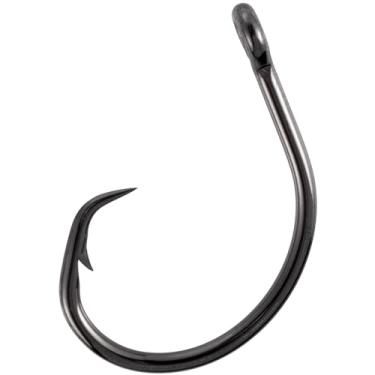 Imagem de Dr.Fish Pacote com 30 anzóis de pesca em círculo, 3 x ganchos fortes em linha, anzóis vivos, preto, níquel, afiado, não compensado, largo, cavala de água salgada, descascador de cavala, peixe-gato,