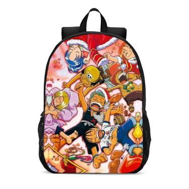 Imagem de Mochila Escolar Infanto Juvenil Anime One Piece Bando do Chapéu de Palha Novidades 0306-Unissex