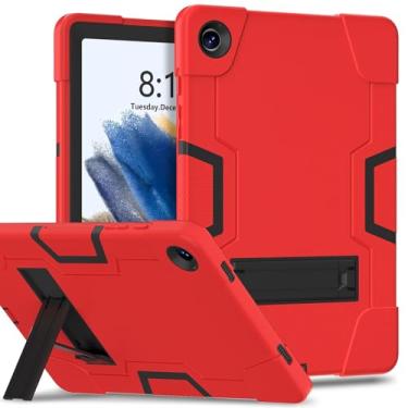 Imagem de Estojo protetor Compatível com Samsung Galaxy Tab A9 Plus SM-X210/216/X218 Capa de silicone para tablet com suporte, capa protetora robusta à prova de choque para serviços pesados Capa (Size : Red+Bl