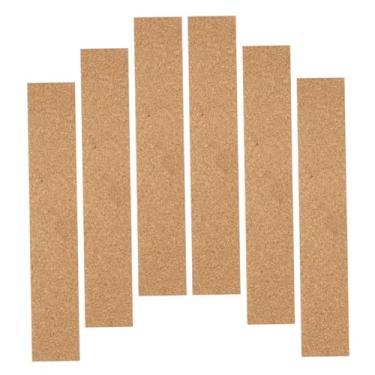 Imagem de 6 peças tiras de cortiça placa de cortiça tira de parede de cortiça tiras de parede de cortiça tira de boletim de cortiça tira de placa de memorando para casa tiras de placa de memorando de cortiça es