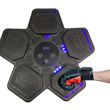 Imagem de Maquina De Boxe Saco Pancada Soco Interativo Bluetooth 5 Modos Inteligente Som Bater Anti Estresse parede Treinamento Muscular Agilidade Wall Target