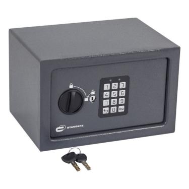 Imagem de Cofre Digital Aço Senha E Chave 18x28x20cm - 9 Litros