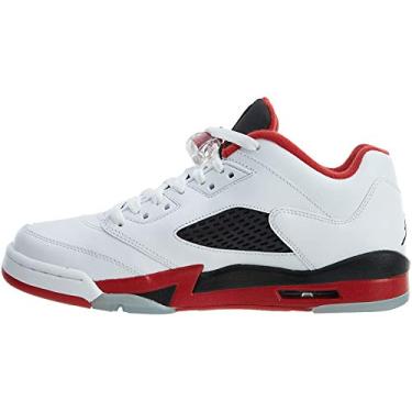 Imagem de Tênis de basquete Nike Air Jordan 5 Retro Low LTD Branco/Preto/Vermelho, Branco, 9.5