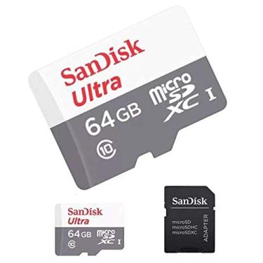 Imagem de Cartão de Memória MicroSDXC Sandisk 64gb 80mb/s Ultra Classe 10 Celular smartphone