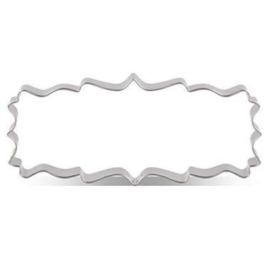 Imagem de LILIAO cortador de biscoito de placa grande longo chique biscoito e cortador elegante para casamento - 13,3 x 5,3 polegadas - aço inoxidável