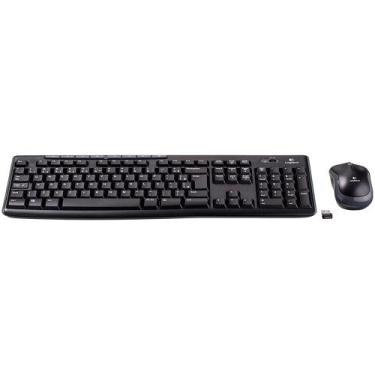 Imagem de Kit Teclado E Mouse Sem Fio Logitech Mk270