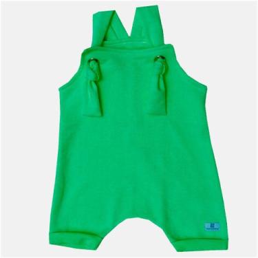 Imagem de Jardineira Manabana Bermuda Shorts Curto Menina Menino, 2, Verde, Clar