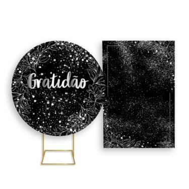 Imagem de Painel De Festa Redondo 1,50x1,50 + Painel Vertical 1,50x2,20 - Efeito