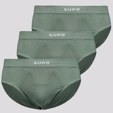 Imagem de Kit 3 Cuecas Slip Lupo Micromodal Sem Costura Verde, M