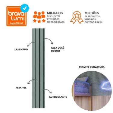 Imagem de Painel Ripado Laminado 10Cm Play Eva Autocolante Por Metro - Meurodapé