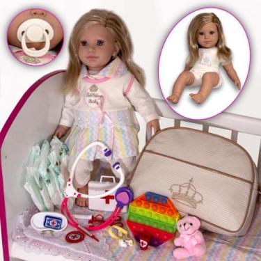 Imagem de Baby Reborn Realista de Pano Com Roupa de Bebê - Cegonha Reborn Dolls