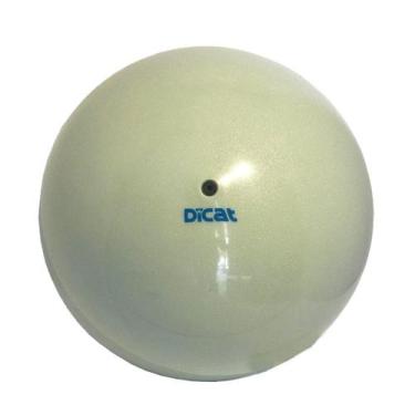 Imagem de Bola Glitter 300g 16cm Ginástica Rítmica Dicat Sports, Prata metalizad