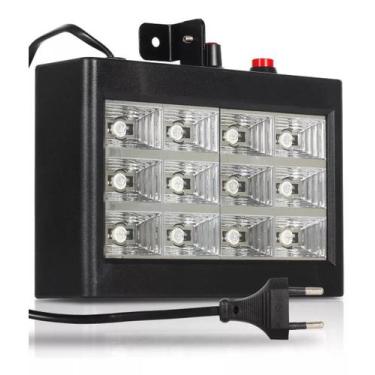 Imagem de Strobo Ritmico Iluminação 12 Cores Led Rgb Pra Festa Balada - Briwax