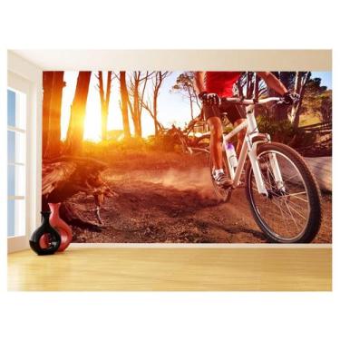 Imagem de Papel De Parede Mountain Bike Ar Livre Passeio 3,5M Aca39 - Você Decor