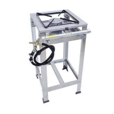 Imagem de Fogão  Industrial 1 Bocas 30X30 Alta Pressão Em Inox - JME METAL