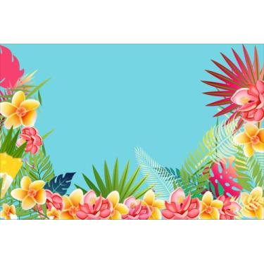 Imagem de Painel de Lona Tropical Rosas - Fabrika de Festa, 200x150cm