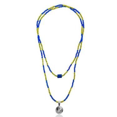 Imagem de Guia de Proteção Oxum Azul Mini Cristais - Balaio de Santo