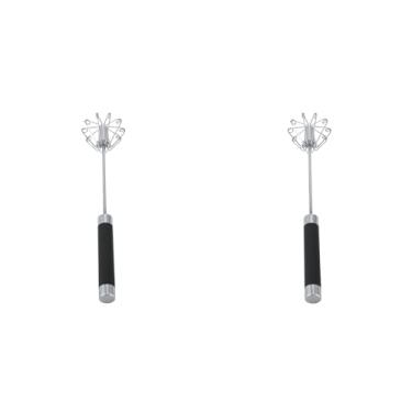 Imagem de Batedor de Ovos Manual, Batedor de Ovos Anti-empurrão de Aço Inoxidável, Liquidificador Manual, Batedor de Ovos Giratório, Misturador de Mão para Cozinha Doméstica, Batedor de