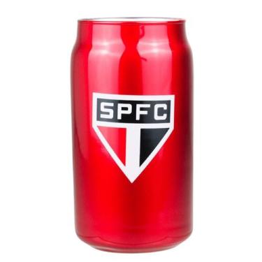 Imagem de Copo Vidro 450ml Vermelho São Paulo - Mileno