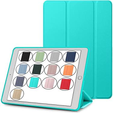 Imagem de DuraSafe Cases para iPad 10,5 polegadas Air 3 [Air 3rd 2019] Geração MUUL2LL/A MUUK2LL/A MUUJ2LL/A MUUT2LL/A MUUR2LL/A MUUQ2LL/A Ultra Slim Smart Auto Sleep/Wake with Honeycomb TPU Back Cover - Aqua