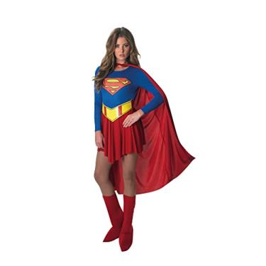 Imagem de Rubie'S DC Comics Fantasia de Supergirl de luxo. Vermelho/Azul. Médio