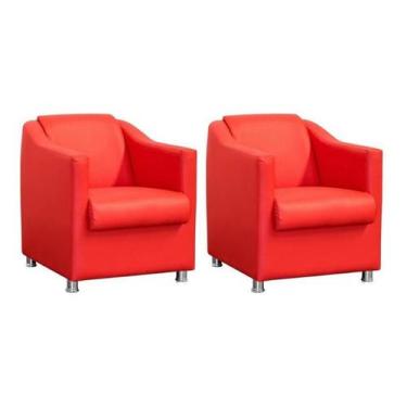 Imagem de Kit 02 tilla vermelho suede para sala de estar,salão escritoria Biselo